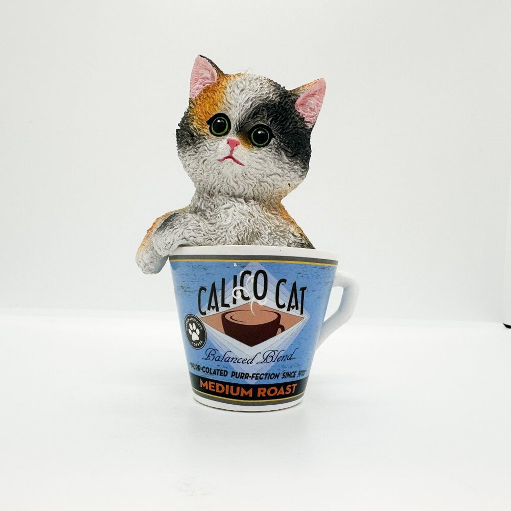 Hamilton Collection Kayomi Harai Coffee Cat Calico Kitten Cats Balanced Blend